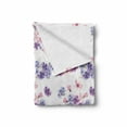 thumbnail image 2 of Watercolor Soft Flannel Fleece Blanket, Floral Pattern with Wedding Inspired Blossoming Nature Bridal Bouquet, Cozy Plush for Indoor and Outdoor Use, 60" x 80", Lilac Lavender Pink, by Ambesonne, 2 of 6