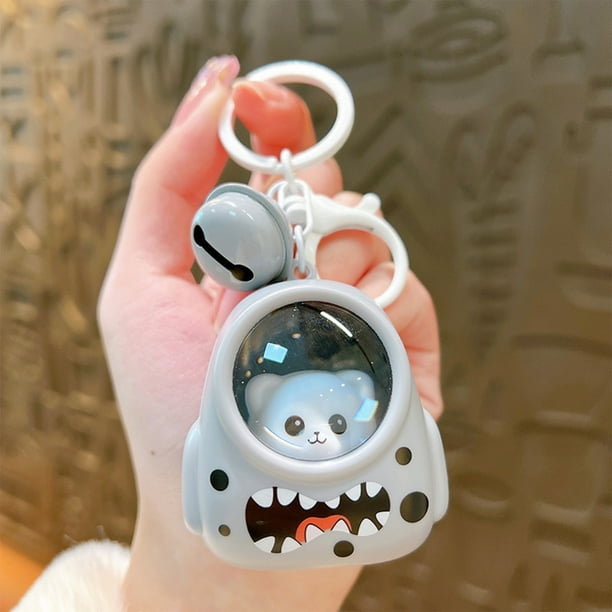 LED Light-Up Keychain with Night Light - Cute Animated Star Sky Design for Keys, Bags, and Gifts