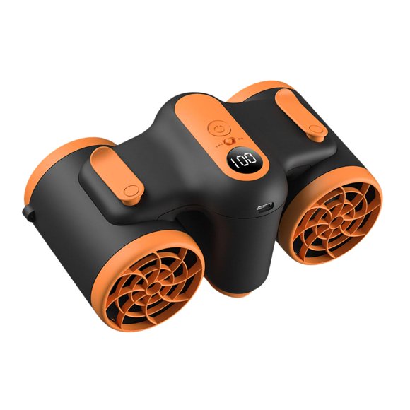 Ventilador con clip para la cintura, ventilador de refrigeración portátil, potente ventilador Personal, regalos, collar, ventilador de escritorio para Naranja