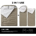 thumbnail image 2 of Simenmax Double Sleeping Bag for Adults with Pillows,Portable Sleeping Bags with Compression Bags for Camping, Hiking, Outdoor Adventure,Green, 2 of 9