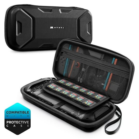 Mumba Carrying Case for Nintendo Switch 2 (2025), [Plus Version] Portable Protective Travel Carry handbag Pouch for Blade/Titan Case [Large Storage Capacity] [Easy Carry] [Stylish & Practical] (Black)