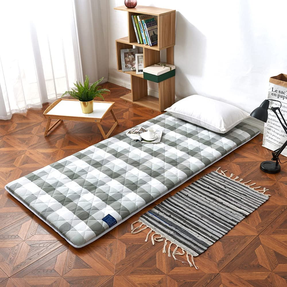 hxxxy Japanese Futon Mattress Pad,Tatami Floor Mat topper Soft Foldable Thick Collapsible For the guests-H 200x200cm 79x79inch 