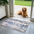 thumbnail image 3 of MeyJey Farmhouse Kitchen Rug Set, 3 Piece Non-Slip Kitchen Mat Machine Washable Runner Rug for Home Floor and Living Room, Washed Blue/Brown, 3 of 14