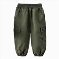 thumbnail image 5 of Gibobby Boys Pants Boys Athletic Pants Sweatpants Soft Jogger 3T 4T 5T 6T 7T Pants With Pockets Elastic Waist Drawstring For Kids School Sports Little Boys Winter Pants(6-12 Months,AG), 5 of 5