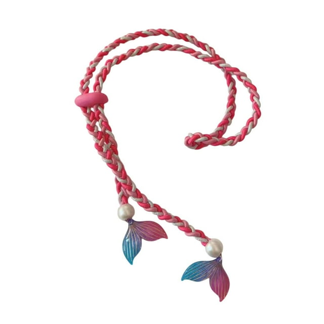 jinwen Diving Rope Snorkeling Long Hair Wrapper Hair Band Handmade Scuba Wrapper Rose Red