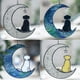 thumbnail image 3 of Ganfancp Perro Decoración Vidrieras Suncatchers Ventana Colgante Pared Arte Tonos Diseño Moderno Casa Jardín Suncatcher Amantes de Los Perros para Halloween Decoración Rebajas Flash Deals 1X Colgante, 3 of 7