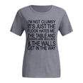 thumbnail image 5 of Tops for Women Trendy Womens Tops 3/ 4 Sleeve Loose Tee Shirts Women plus Girl Warm plus Size Long Sleeve Tee Athletic Shirts Top M Womens Elbow Length Plain Full for Grey S, 5 of 6