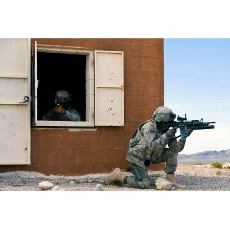 Security forces Airmen guard a building during training Poster Print by Stocktrek (Best Security Guard Training)