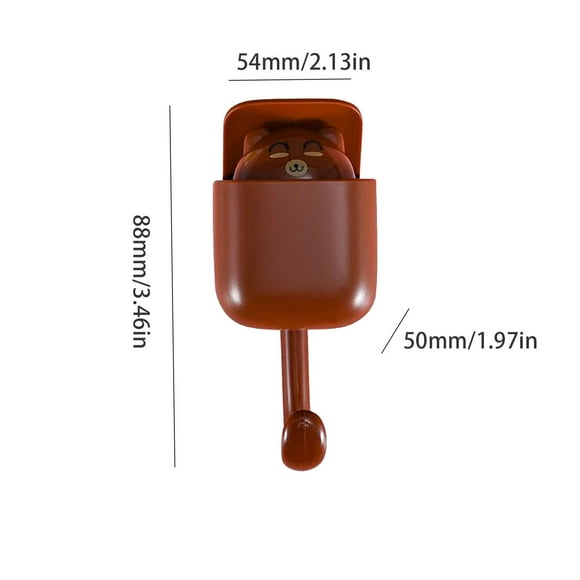 Hat Hooks for Wall,Cute Hooks Non Punching Cartoonss Hooks Behind Doors No Vestige Shoes Hats Clothes Hooks Telescopic Adhesive Hooks Cartoonss Bears