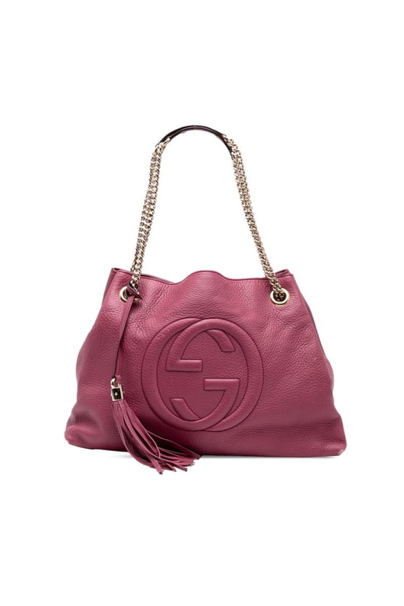 Pre-Owned Gucci Soho Chain Tote Bag/Shoulder Bag 308982 Purple Leather Women's GUCCI (Good)