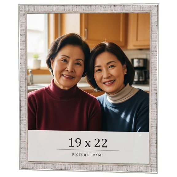 19x22 Frame White Real Wood Picture Frame Width 0.75 inches | Interior Frame Depth 0.5 inches |