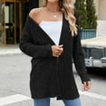 thumbnail image 6 of Awdenio Womens Winter Sweaters Casual Solid Long Sleeve Outwear Open Front Cardigan Sweaters for Women,Size S, 6 of 7