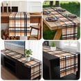 thumbnail image 6 of Orange Black Plaid Table Runner 70 Inches Long, Farmhouse Orange Black Checkered Kitchen Coffee Dining Table Decoration for Home Party Birthday Wedding Home Decor 13x70 Inches, 6 of 8