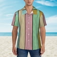 thumbnail image 3 of Hawaiian Shirt for Men, Pastel Wood Planks Summer Shirts for Men, Mens Button Down Short Sleeve Shirt, 3 of 7