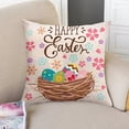 thumbnail image 2 of Hbdhejl Easter Pillowcase Rabbit Holiday Home Sofa Bedside Peach Skin Pillowcase, 2 of 4