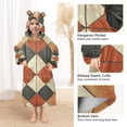 thumbnail image 3 of FORMRS Wearable Blanket Hoodie with Sleeves for Kids Cozy Flannel Sweatshirt, Checkered Pattern, 3 of 7