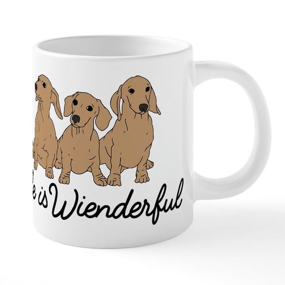 CafePress - Life Is Wienderful - 20 Oz White Ceramic Mega Mug