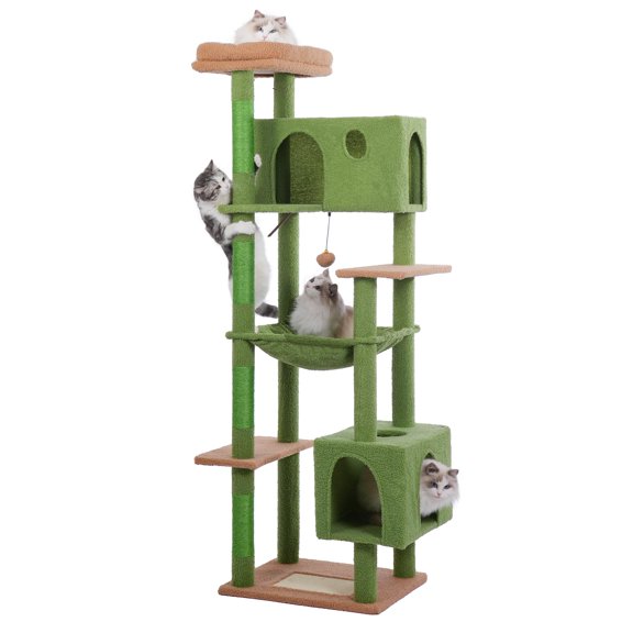 Árbol para Gatos Meowrista 72 Pulgadas para Gatos Grandes Verde
