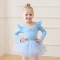 thumbnail image 6 of Girls Tracksuit Size 10 Long Sleeve Ballet Leotard for With Detachable Tutu Skirt Dance Gymnastics Performance Elegant Twirl Outfit for Recital Practice and, 6 of 7