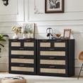 thumbnail image 5 of Leyaoyao Upright 5 Drawer Dressers for Bedroom, Boho Adult Wood Chest of Drawers Storage Cabinet for Living Room, Hallway, Black, 5 of 7