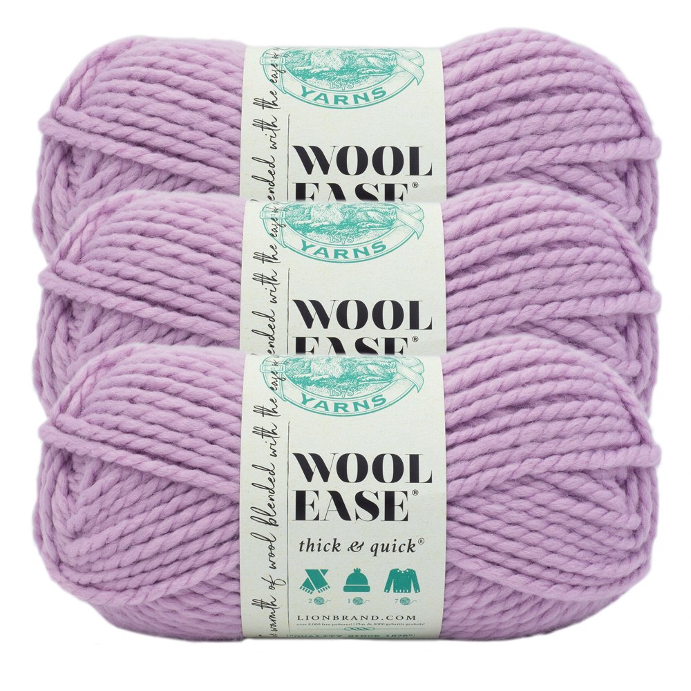 Lion Brand Yarn WoolEase Thick & Quick Fairy Classic Super Bulky