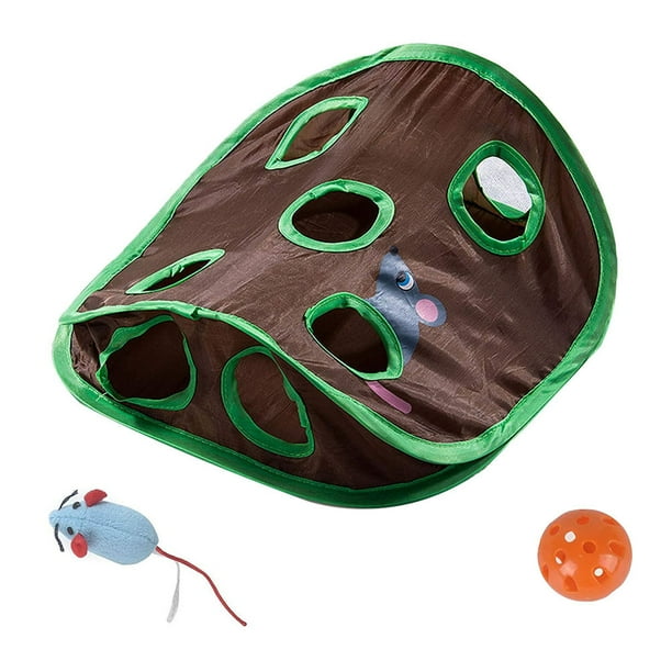 EeaseMX 1 juego de juguetes para gatos, túnel sonoro de nueve agujeros.