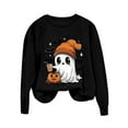 thumbnail image 4 of Enjoytime Womens Sweatshirt Funny Halloween Pullover Tops Spooky Graphic Blouse Long Sleeve Casual Fashion Clothes, 4 of 5