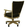 thumbnail image 2 of Classic Caster Solid Wood Dining Chair - Sanora Brown Fabric - CT Frame, 2 of 2