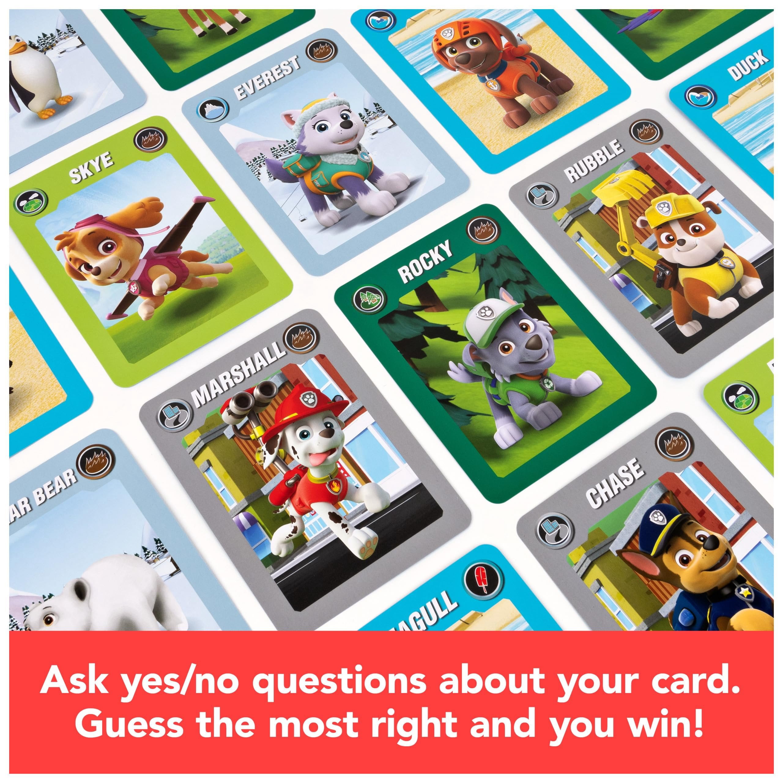 Spin Master Hedbanz Junior PAW Patrol Picture Guessing Board Game for Kids & Family, 2-4 Players, Ages 5+, Animal Cards, Educational Fun
