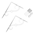 thumbnail image 5 of 2x Wall Shelf Fittings Bracket Floating Decorative Metal Shelf for Bookshelf White 190x140mm, 5 of 6