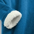 thumbnail image 6 of Brnmxoke Womens Plus Size Fleece Lined Sweatshirt Winter Warm Soft Sherpa Lined Fleece Crewneck Pullover Solid Color Tunic Tops Loungewear, 6 of 8