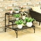 thumbnail image 2 of Costway Estante para Plantas de Metal 3 Niveles Soporte Expositivo para Flores Porta Plantas Decorativo para Jardín Interior Negro 70 x 60 x 60,5cm, 2 of 8