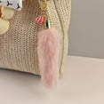 thumbnail image 2 of Fluffy Pom Pom Keychain - Soft Plush Tassel Car Key Charm with Fuzzy Ball Pendant, Cute Backpack & Purse Accessory for Women & Girls (Multiple Colors), 2 of 6