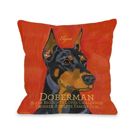 Onebellacasa Doberman Decorative Throw Pillow Walmart Com