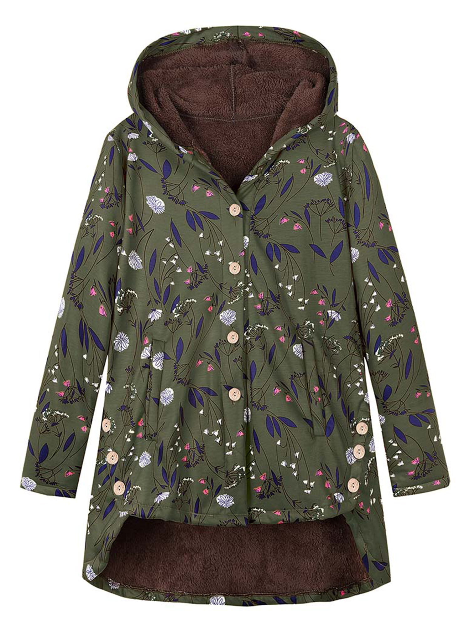 Womens Plus Size Overcoat Winter Warm Hooded Coat Outerwear Loose Long Jacket Walmart Canada