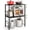2 Tier:16.53''-26.78''w*12.6''d*30.31''h, variant on Expandable-Metal-Storage-Shelves-Organizer For Pantry Kitchen Garage, 2-Tier Heavy Duty Shelving Units and Storage For Small Appliance, Adjustable Standing Shelf Riser Rack For Closet Warehouse