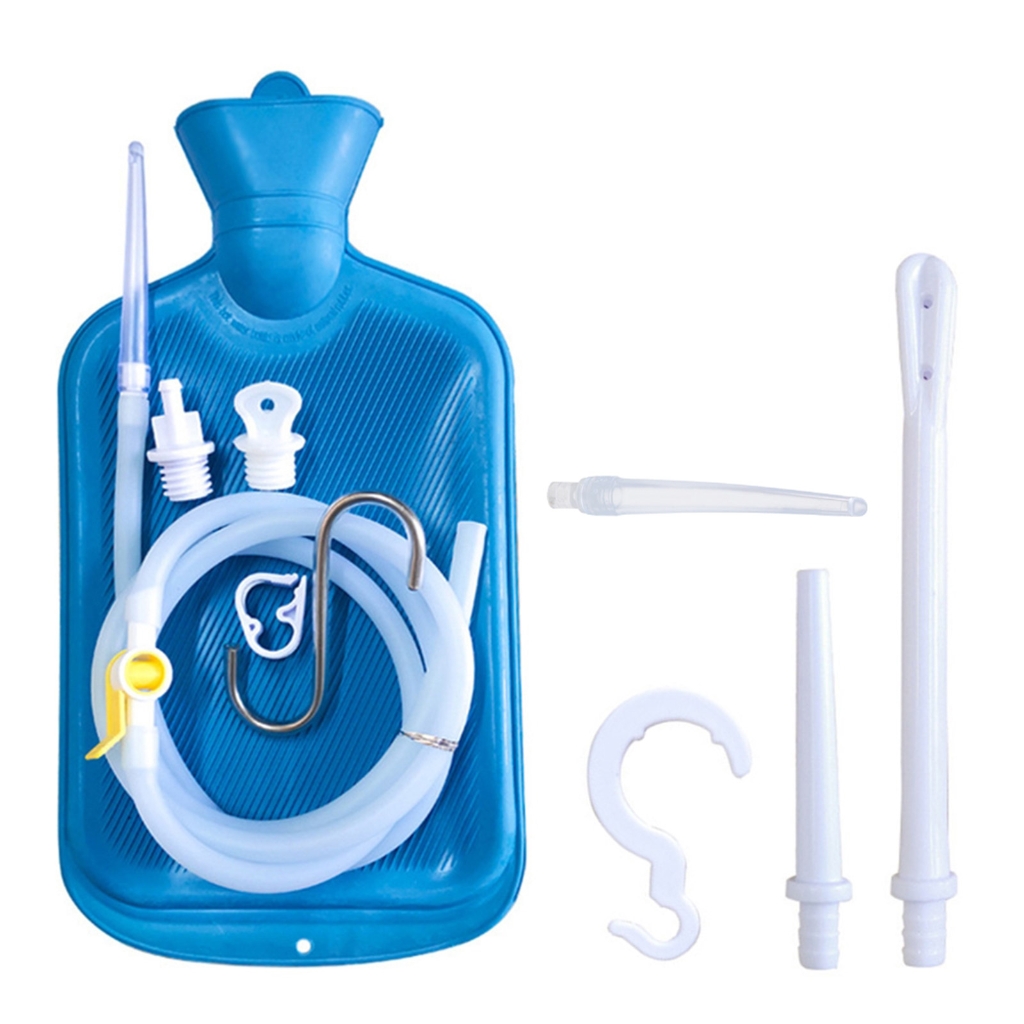 JNANEEI Enema Kit Enema Bag Controlled Water Flow Long Silicone Hose 5