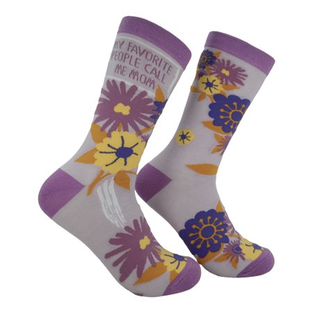 My Favorite People Call Me Mom Socks Funny Cute Mothers Day Graphic Novelty Footwear for Ladies