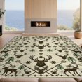thumbnail image 2 of Design&I 2'x3' Ultra Soft Door Mat, Antler Border Print Tracks Motif Woodland Antlers Camo Hunting Flowing Dynamic None Fluffy Washable Easy Care Indoor rug for Bedside Entryway, 2 of 7