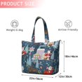 thumbnail image 4 of Dark Blue Christmas Santa Pattern Travel Tote Bags for Women Carry On,Large Weekender Bags for Women Travel,Multi Functional Duffle Bag for Work,Shopping,Sports, 4 of 5