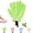 GREEN, variant on 1 Pairs 3D Textured Five-Finger Exfoliating Bath Gloves, Soft Scrub Body Exfoliating Gloves, Reusable Deep Cleansing Scrubbing Gloves