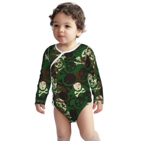 

Fotbe Camouflage Skull Pattern Unisex-baby Long-sleeve Bodysuit Long Sleeve Bodysuits One-piece 100% Organic Cotton for Infant Baby Boys Unisex-6 Months