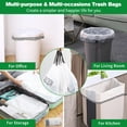 thumbnail image 6 of 13 To 15 Gallon Trash Bags, Tall Kitchen Garbage Bags Drawstring, Ultra Strong Recyclable Trash Bags Unscented Trash Can Liners For Kitchen and Commercial 30 Count (Pake of 1), 6 of 8