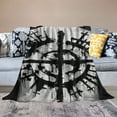 thumbnail image 2 of Black Celtic Viking Magical Compass Flannel Throw Blankets Fluffy Winter Fall Blanket Cozy Soft Fuzzy Plush Home Decor for Couch Bed Sofa Bedroom Living Room Travel, 2 of 6
