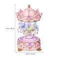 thumbnail image 2 of Supvox Rotating Pink Music Box with Artistic Carousel Design and LED Light Display, 2 of 8