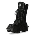 thumbnail image 4 of New Rock Boots WALL1473-S11 Unisex Metallic Black Leather Platform Gothic Boots 43, 4 of 6