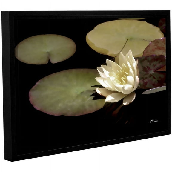 ArtWall Linda Parker "Water Lily I" Gallery-wrapped Floater-framed Canvas
