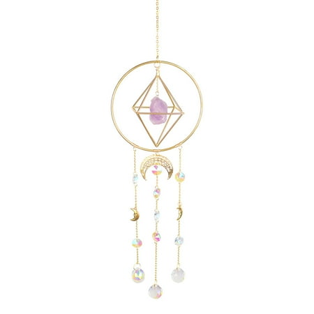 

EDFRWWS Shining Crystal Light Catcher Prism Pendant Car Rainbow Maker Gift (Purple)
