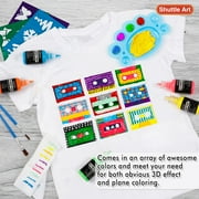 Fabric Paint Set, Shuttle Art 45 Colors 3D Permanent Paint with Brushes Palette Fabric Pen Fabric Sheet Stencils, Glow in The Dark, Glitter,Metallic Colors for Textile Fabric T-shirt Jeans Glass