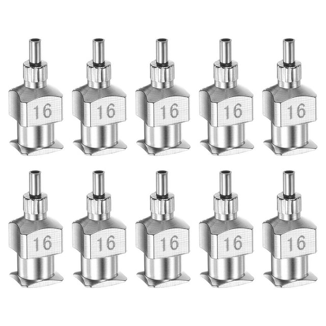 Uxcell 10 Pcs Aiguilles de Distribution en Acier Inoxydable 16G, Tube d'Aiguille de Colle 1/8 Pouces Embout Émoussé